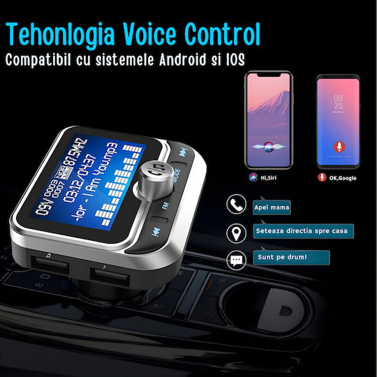 SGTT Transmițător FM Pentru Mașină Cu Bluetooth MicroSD USB