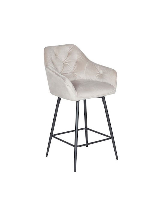 Hocker Bar Gepolstert mit Stoff Lazio Latte