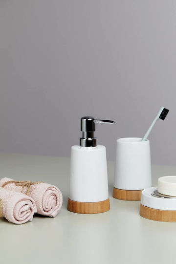 Wenko Dispenser Κουζίνας από Bamboo Ασημί 290ml