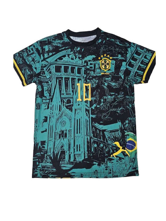 Echipament De Fotbal Vini Jr Echipa Națională A Braziliei Special Rio Edition Verde Balón De Oro Verde Unisex Ab118