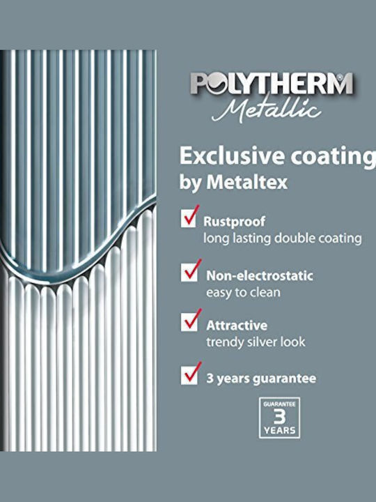 Metaltex Polytherm Reflex An der Wand montiert Badezimmerregal Metallisch mit 4 Regalen 25x11x53cm