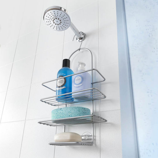 Metaltex Polytherm Reflex Wall Mounted Bathroom Shelf Metallic with 4 Shelves 25x11x53cm