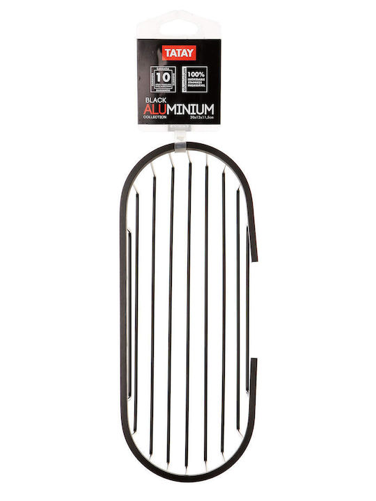 Dimitracas An der Wand montiert Badezimmerregal Metallisch 30x12x11.5cm Schwarz