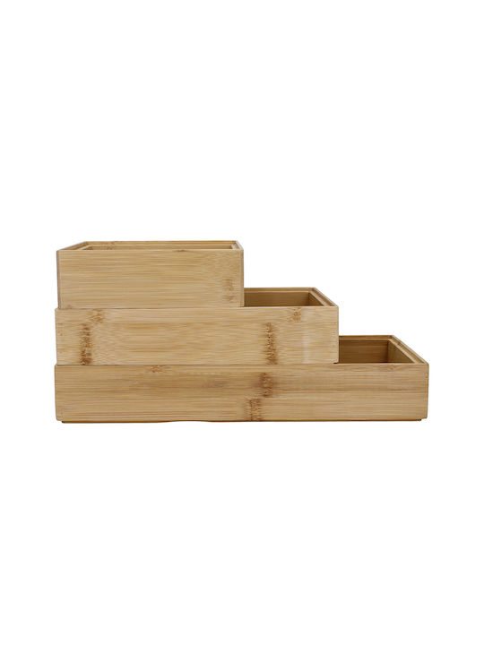 Copco Wooden Kitchen Organization Shelf Rack 3 Pieces Beige