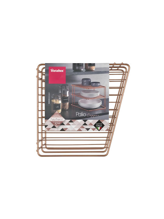 Metaltex Επιτραπέζια Βάση Palio Μεταλλική 25x19x19εκ. Ροζ Χρυσό