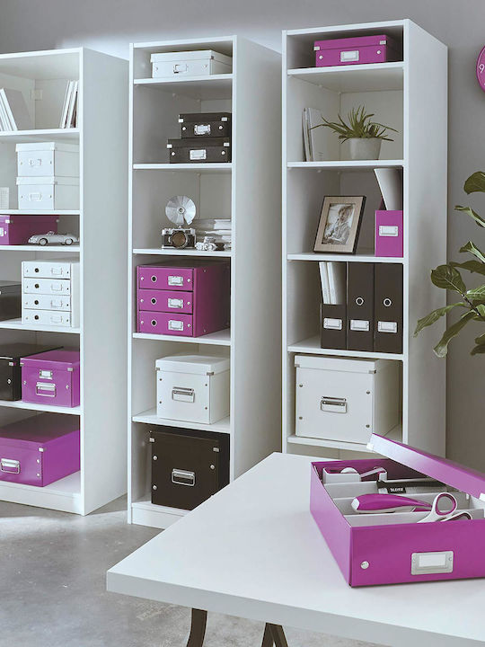 Leitz Plastic Storage Box with Lid Purple 22x10x28.2cm 1pcs