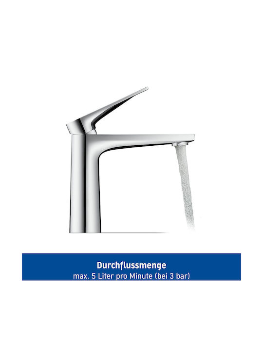 Duravit Αναμεικτική Μπαταρία Νιπτήρα Ασημί