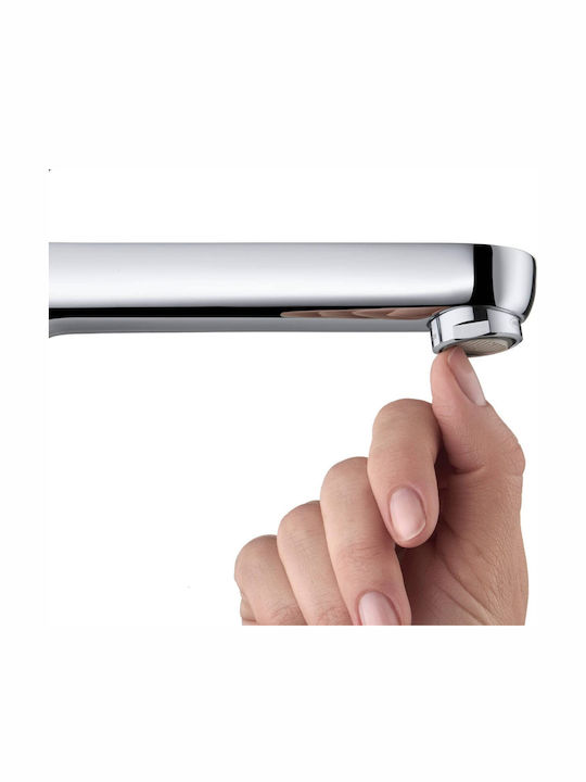 Duravit Αναμεικτική Μπαταρία Νιπτήρα Ασημί