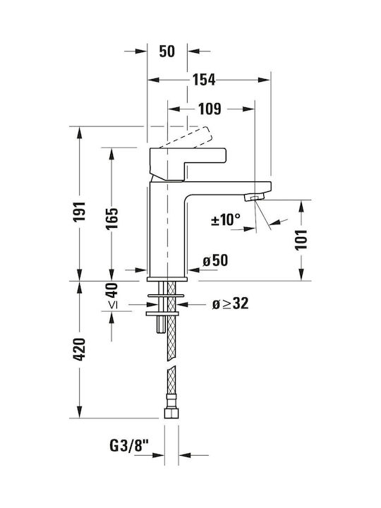 Duravit Mixing Sink Faucet Silver