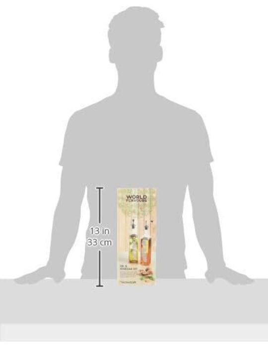Kitchen Craft Σετ Λαδόξιδο Γυάλινο με Ροή 500ml