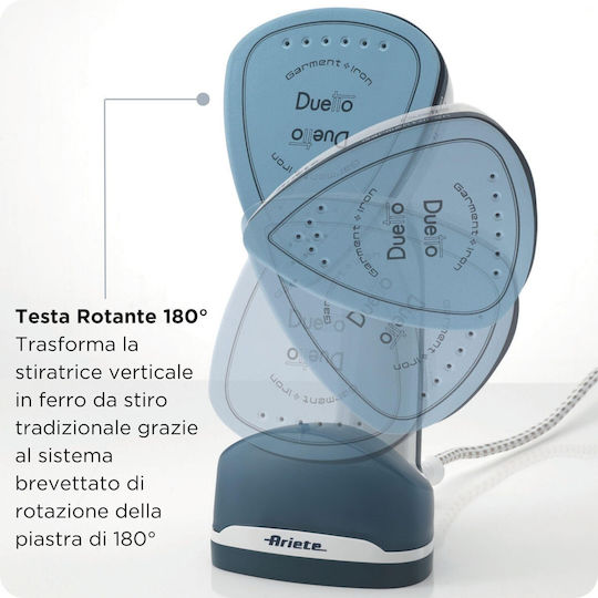 Ariete Aparat de călcat cu abur pentru haine de Mână 1000W cu rezervor 180ml Albastru