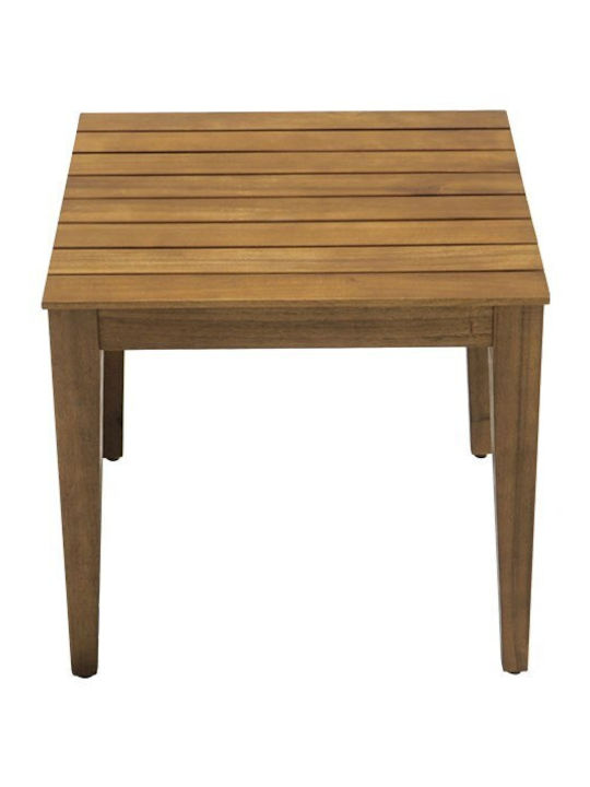 Sitting Room Table for Small Outdoor Spaces Made of Acacia Napole Natural Wood Shade 50x50x45cm