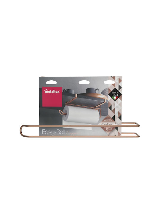 Metaltex Lava Therm Easy Roll Βάση για Χαρτί Κουζίνας Μεταλλική Ροζ Χρυσό 35x18x10cm 363635