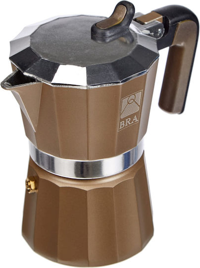 Bra Stovetop Espresso Pot 6 Cups Argintiu