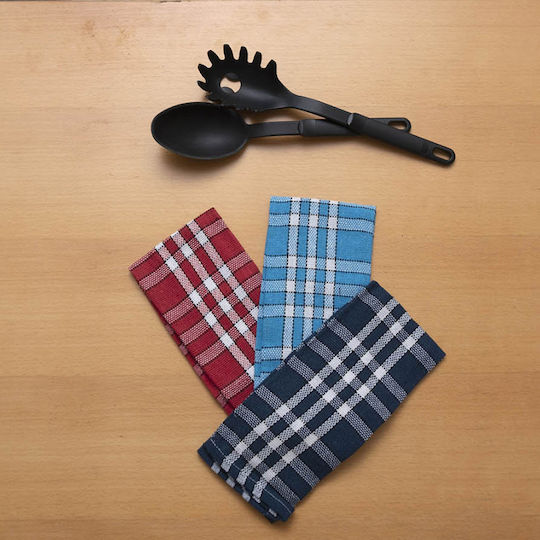 Viopros Tea Towel 100% Cotton Blue Colour 30x50cm 3 Pieces