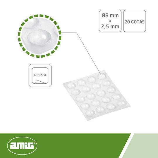 Amig 17658 Türpuffer Runde mit Aufkleber 40 Stück