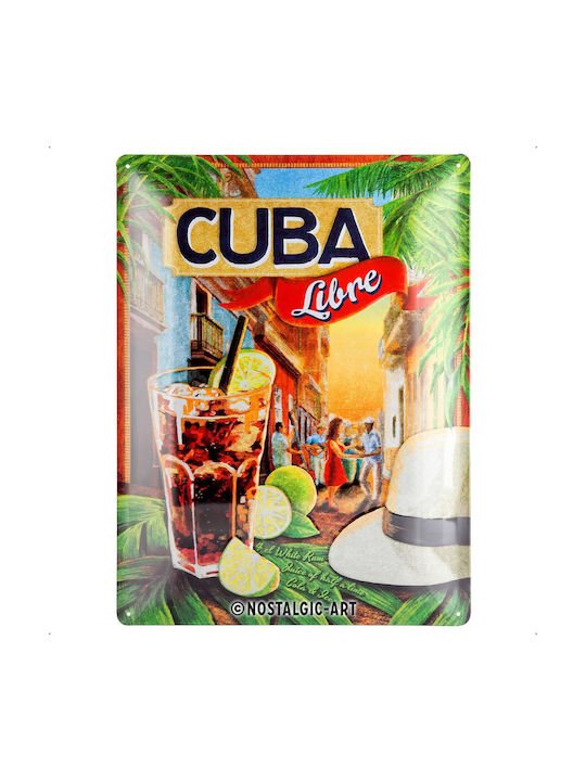 Nostalgic Art Decorative Sign Cuba Libre Handmade Metal 40x30cm