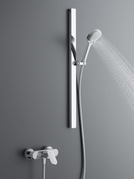 Duravit Coloană de duș fără Baterie Argintiu