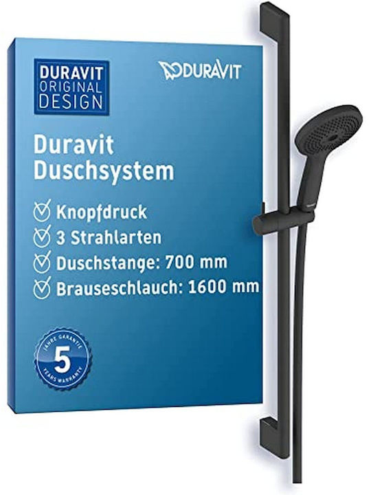 Duravit Στήλη Ντουζ χωρίς Μπαταρία Μαύρη
