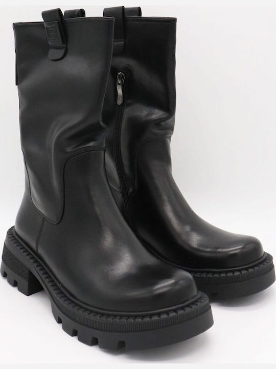 Damen Stiefeletten mit Mittelhohem Absatz Schwarz
