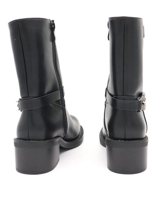 Stiefeletten Damen mit mittlerem Absatz Schwarz