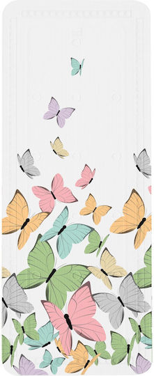 Kleine Wolke Butterflies Αντιολισθητικό Μπανιέρας με Βεντούζες Πολύχρωμο 36x92εκ.