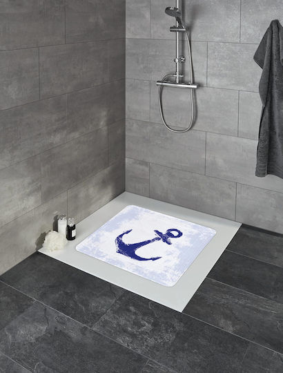 Kleine Wolke Anchor Shower Non-slip with Suction Cups Blue 55x55εκ.