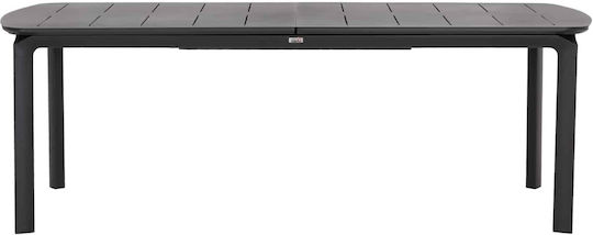 Masă Extensibilă De Bucătărie Din Aluminiu Gri 300x100x75cm