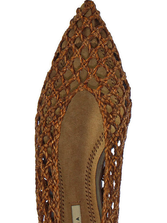 Women's Ballerina Shoes in Brown Colour