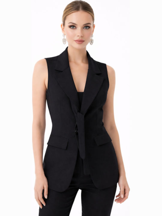 Neagră Vestă Pentru Femei SB-61836-26VE-Negru