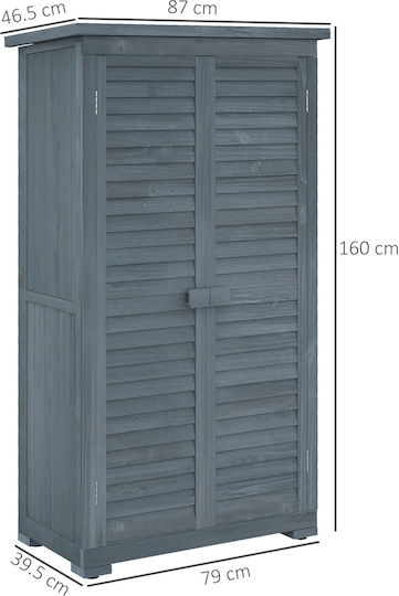 Δίφυλλη Ντουλάπα Ξύλινη 87x46.5x160εκ.