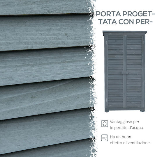 Δίφυλλη Ντουλάπα Ξύλινη 87x46.5x160εκ.