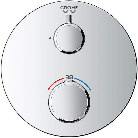 Grohe Σετ Μίκτης & Παροχή Εντοιχισμού για Ντουζιέρα Ασημί