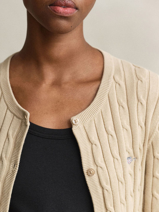 Cardigan Tricotat pentru Femei Bej