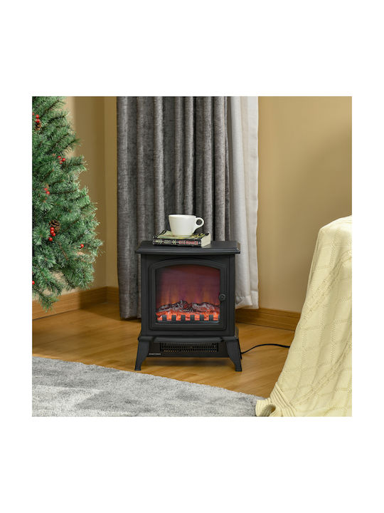 HomCom Floor Electric Fireplace 2000W 36.5x24cm Black