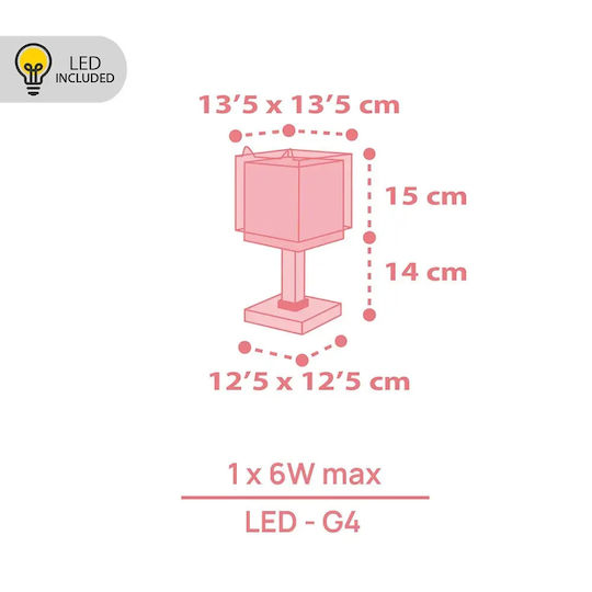Ango Led Παιδικό Φωτιστικό Γραφείου Owl Ροζ 29x13.5x13.5εκ.