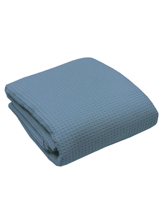 Κουβέρτα Πικέ Cotton Blue King Size 240×260 Sunshinehome