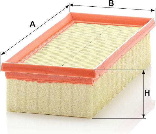 Mann Filter Φίλτρο Αέρα Αυτοκινήτου για Mitsubishi Colt Smart ForFour