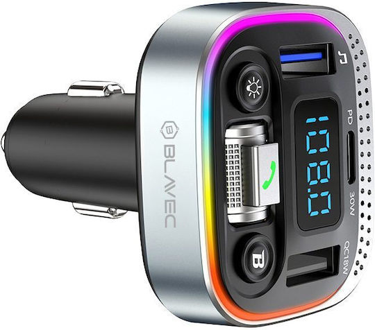 Blavec FM Transmitter Auto mit Bluetooth Typ-C USB