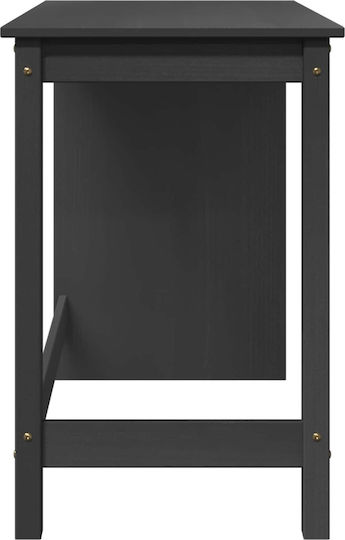 vidaXL Schreibtisch Aus Massivholz Grau 112x50x75cm