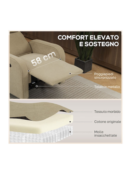 Scaun De Relaxare Relaxează-Te Cu Puf Bej 80x93x103cm