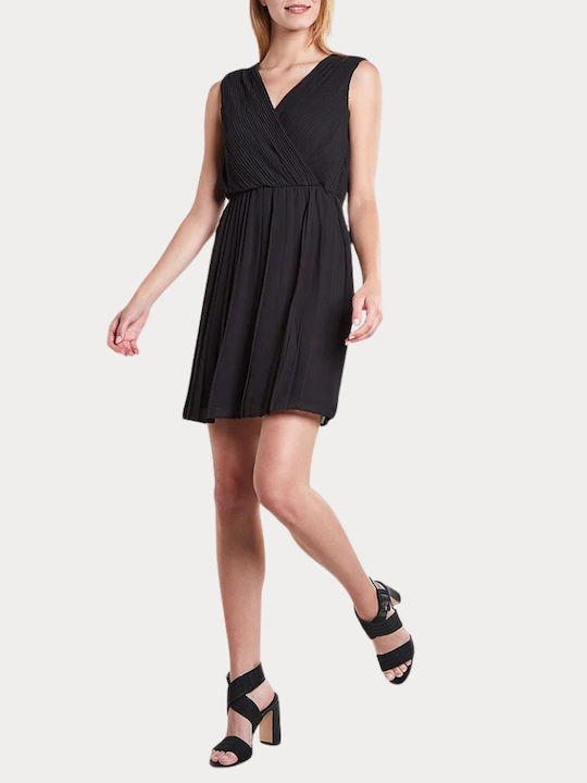 Summer Mini Wrap Dress Black