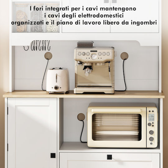 Floor Kitchen Cabinet White 100x40x62cm