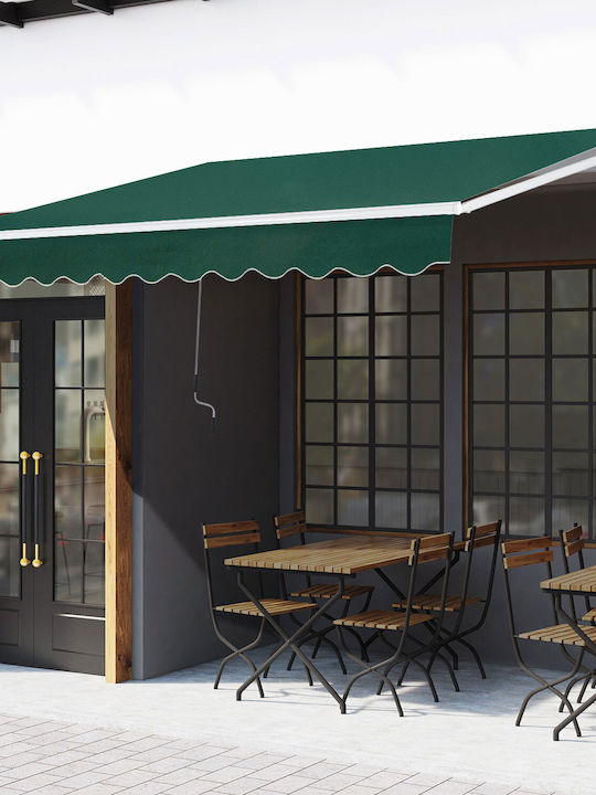 Outsunny Tendă de Terasă Verde 3x2m