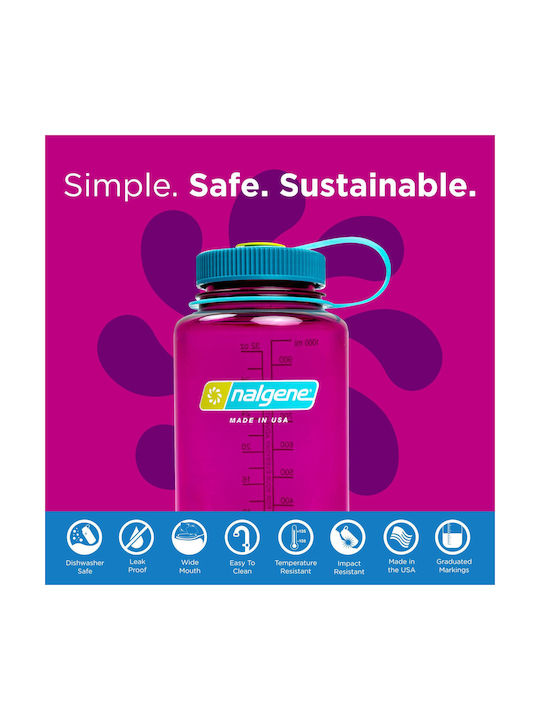 Nalgene Wide Mouth Παγούρι Ποδηλάτου 1000ml Πολύχρωμο