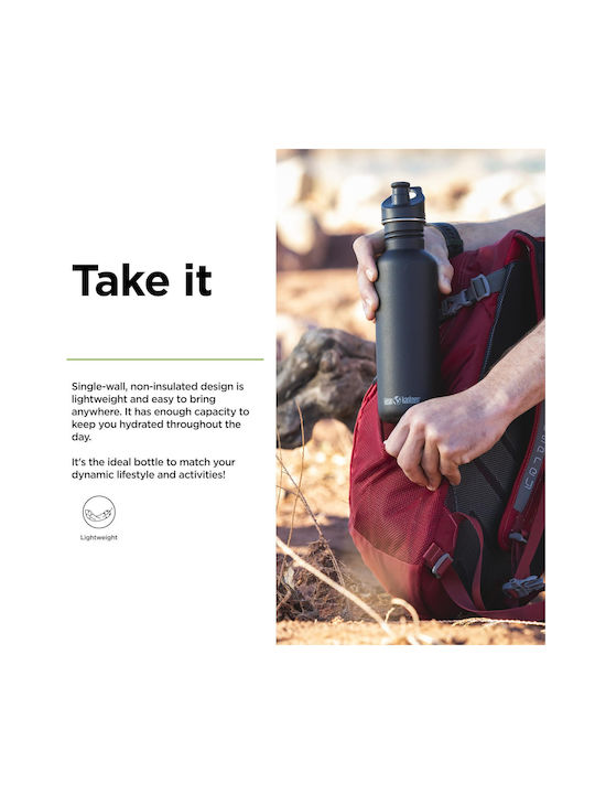Klean Kanteen Classic Ανοξείδωτο Παγούρι 800ml Μαύρο