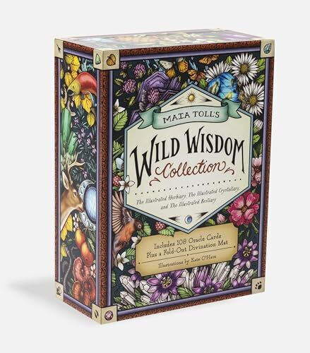 Maia Toll's Wild Wisdom Collection: The Illustrated Herbiary, The Illustrated Crystallary, And The Illustrated Bestiary; A Three-book Set; Includes 108 Oracle Cards Plus A Fold-out Divination Mat