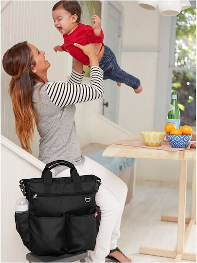 Skip Hop Geantă Pentru Scutece De Umăr / De Mână Duo Signature Tote Neagră 33x35x11 cm