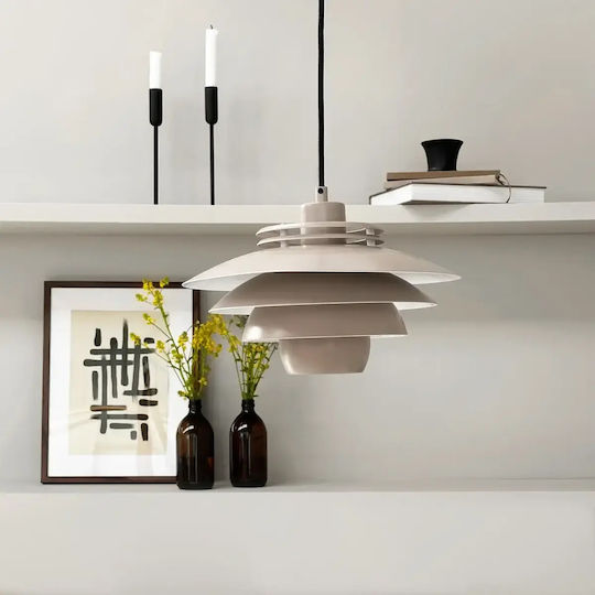 Selected by Pragmatic Beige LED Pendant Ceiling Light with Warm White Light 30x30x24cm
