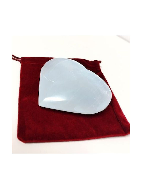 Semi-Precious Stone Selenite Heart Stone Selenite Heart Shape 6cm